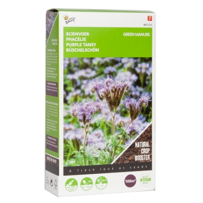 Phacelia tanacetifolia (knolvoetvrij tevens bijenvoer) 100 gram
